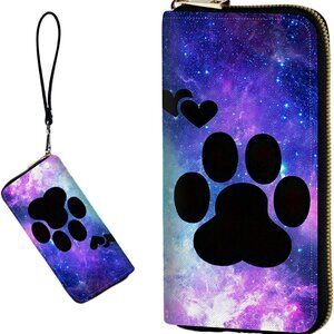 Women's RFID Blocking Leather Wallet with Large Capacity, Slim Bifold Clutch in